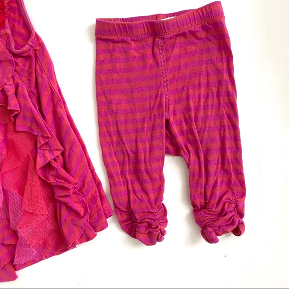 Petit Lem Pink Ruffle Dress Leggings Set Size 12M - Picture 5 of 7